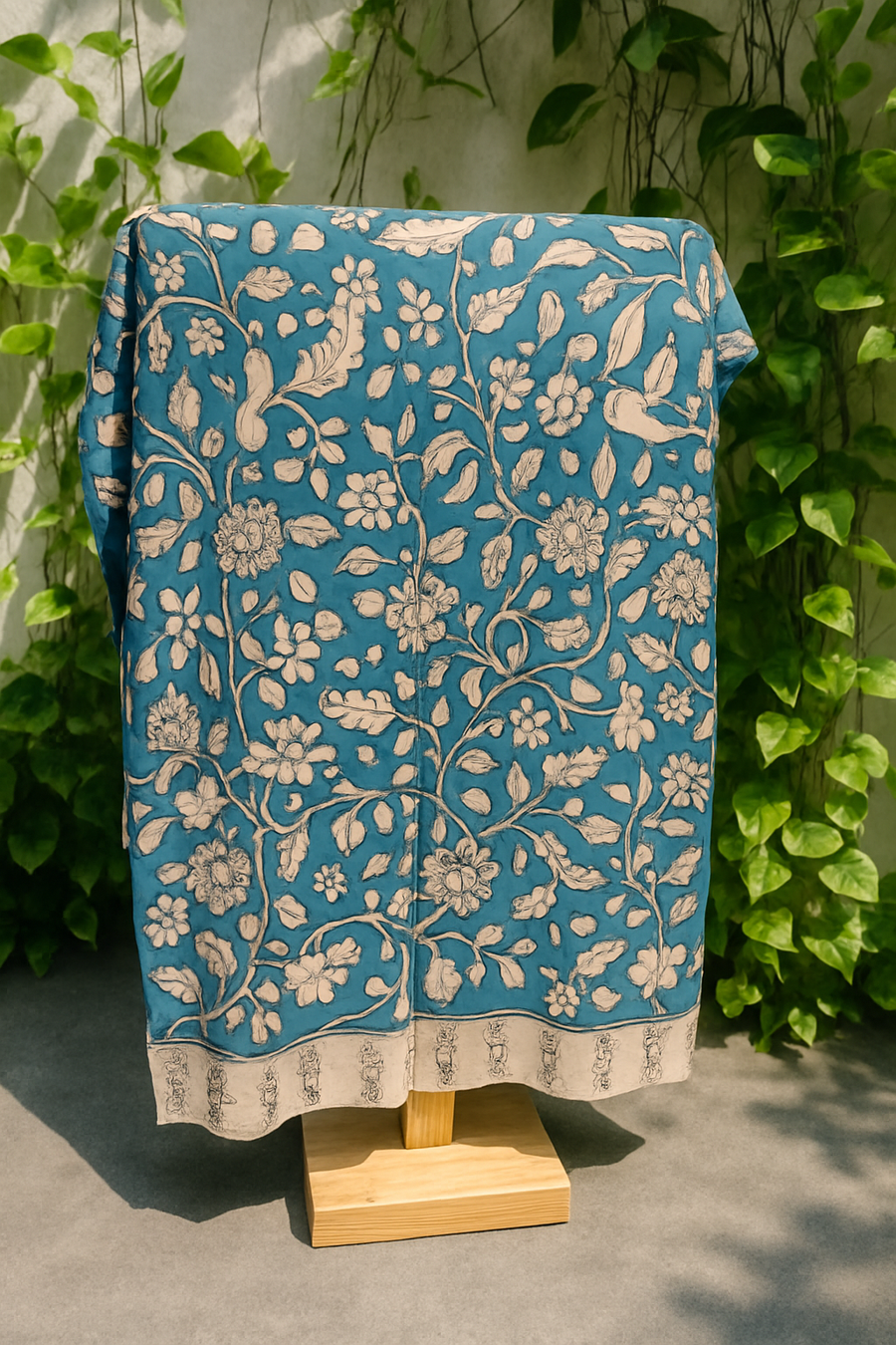 Hand drawn kalamkari  georgette dupatta