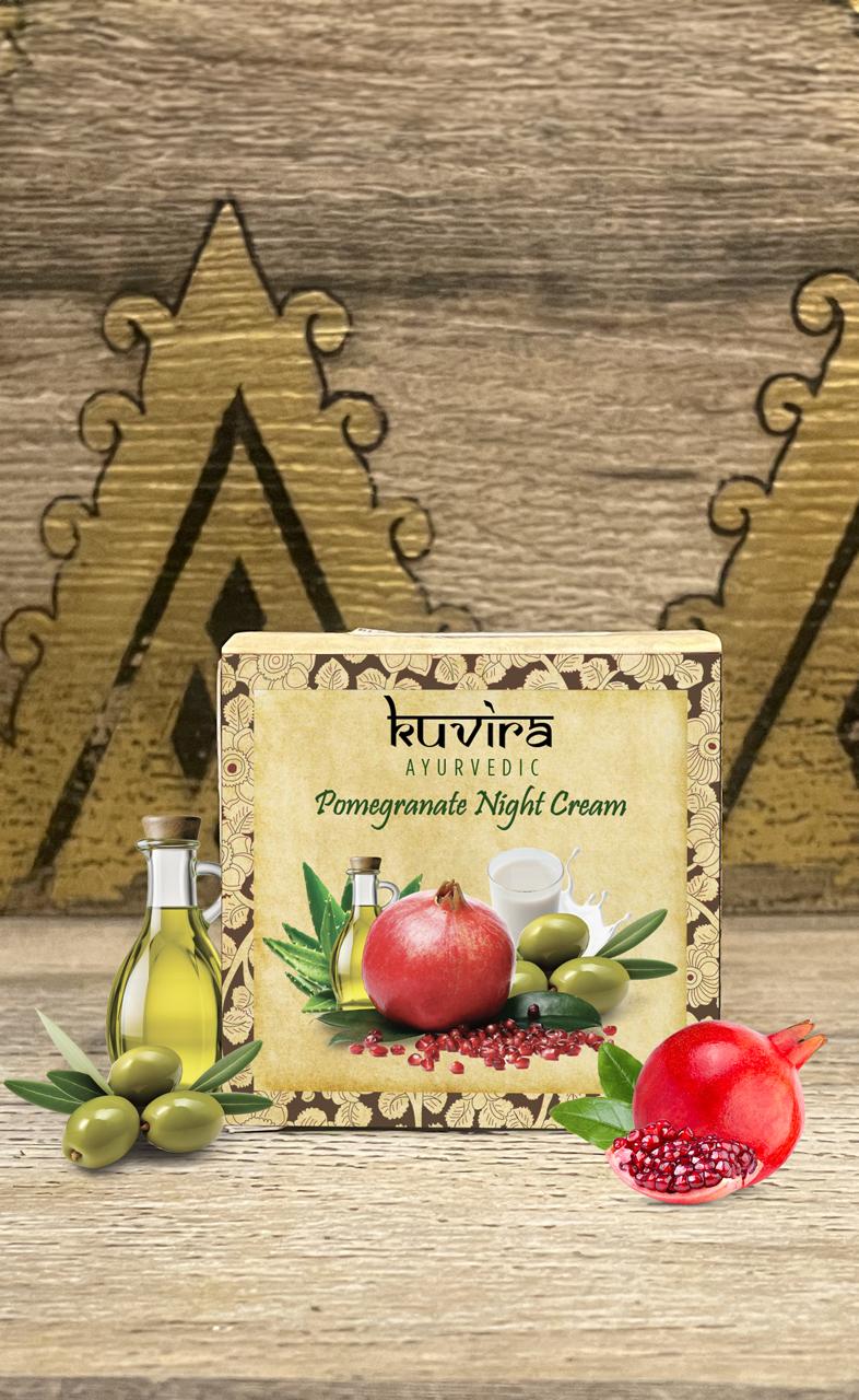 Kuvira Ayurveda Pomegranate Night Cream.